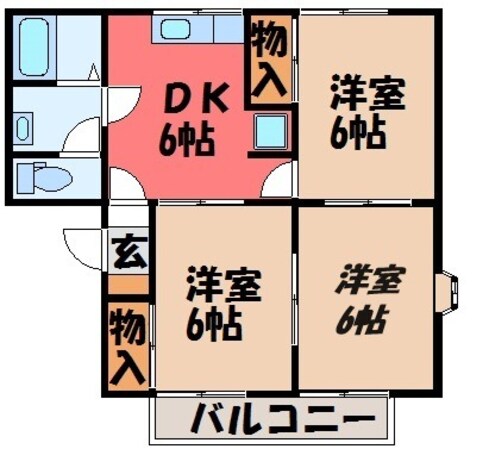 鶴田駅 徒歩15分 1階の物件間取画像